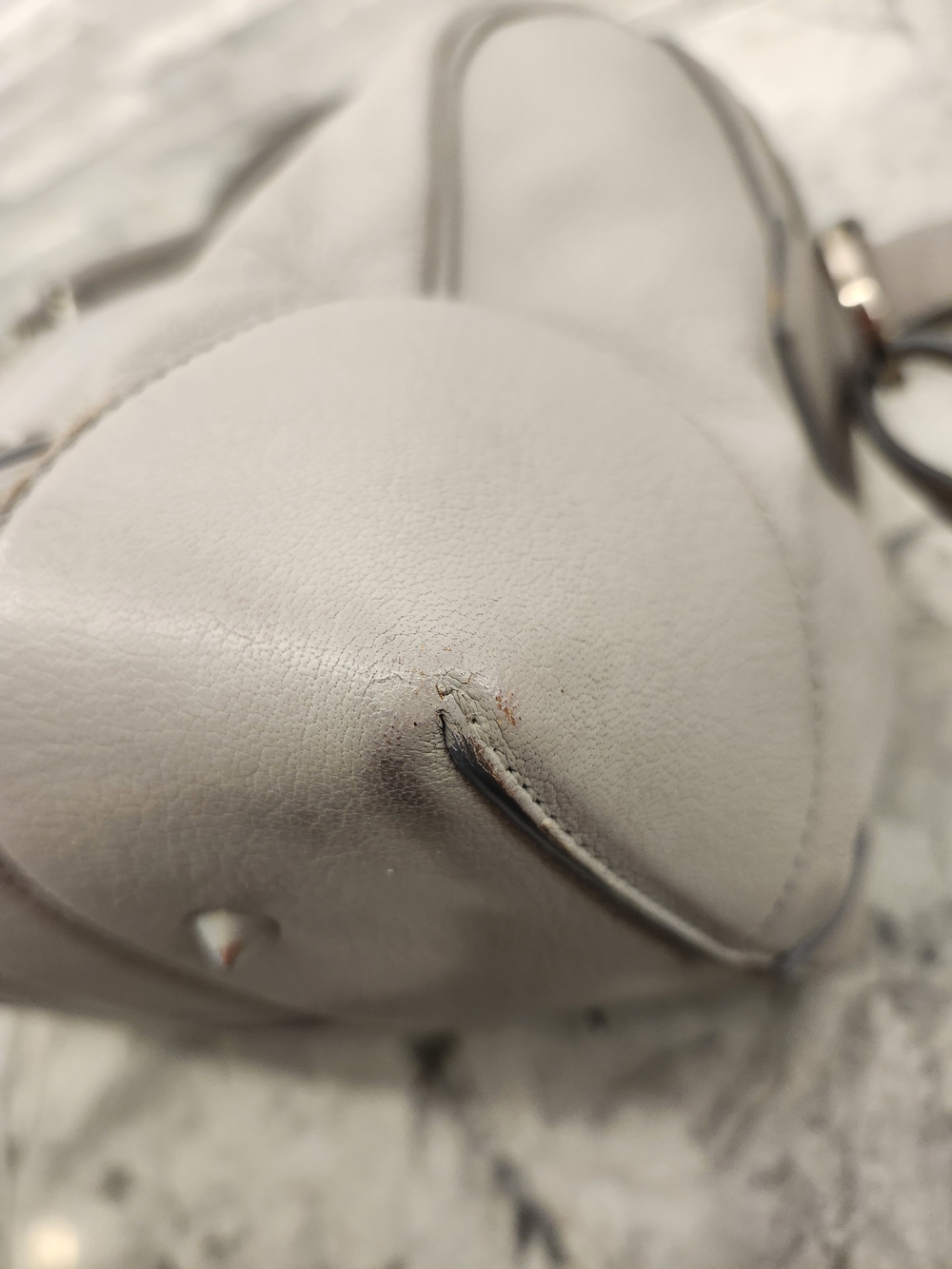 Givenchy Medium Pandora Pure Flap Bag Taupe Grey Leather Authentic - Picture 12 of 16